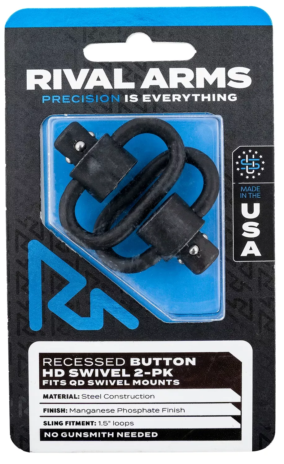 Rival Arms HD Swivel Set 1.5" Loops & Recessed Button