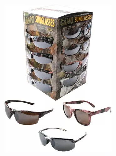 Rivers Edge Sunglass Case Lots – Grn-pink-white Camo 36-pack