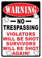 Rivers Edge Warning Sign - "no Trespassing..." 12"x17"