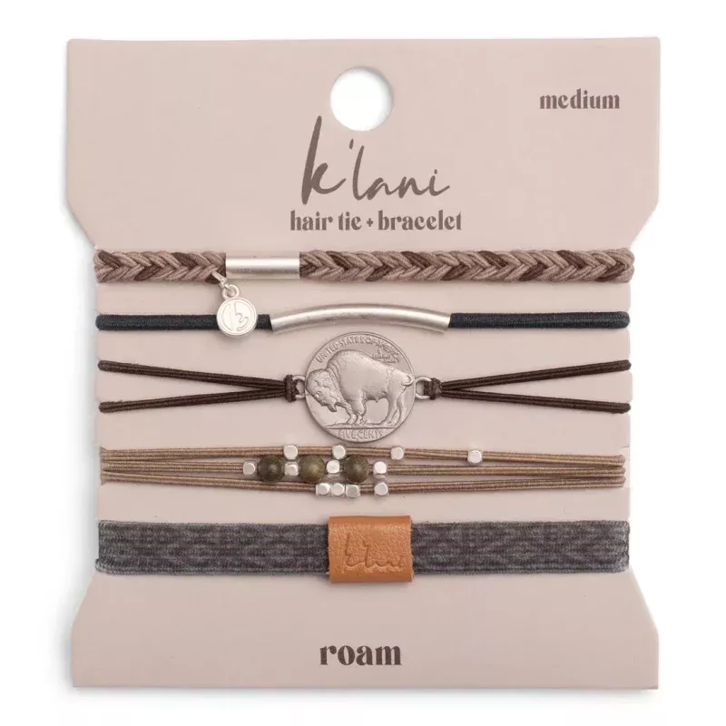 Roam Buffalo Charm Hair Tie Bracelets