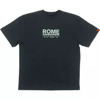 ROME Men's Logo Black T-Shirt (RO.25.80.LT.BK)
