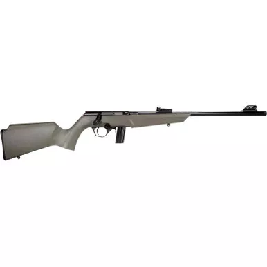 Rossi RB22 Compact 22 LR 10+1, 16" Matte Black Button Rifled Free Floating Steel Barrel, Matte Black Stainless Steel Receiver, Cyan Monte Carlo Stock, Right Hand