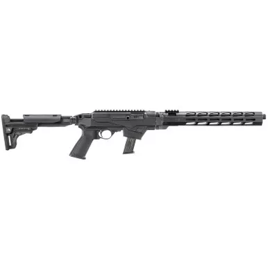 Ruger 19140 PC Carbine 9mm Luger 17+1 16.12" Threaded/Fluted Barrel, Black, Reversible Folding Stock, M-LOK Handguard, Optics Mount