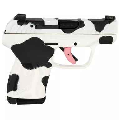Ruger 228134 LCP Max Compact Frame 380 Auto 10+1 2.80" Black Steel Barrel, Cow Print Cerakote Serrated Steel Slide, Polymer Frame Cow Print w/Textured Grip