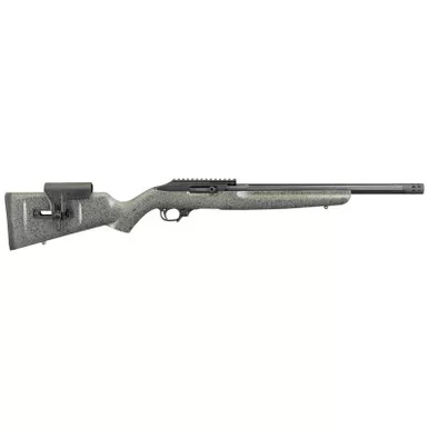 Ruger 31120 10/22 Competition 22 LR 10+1 16.12" Fluted Barrel, Black Rec, Adjustable Comb Black Speckled Gray Stock