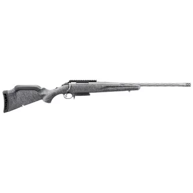 Ruger 46916 American Gen II Full Size 6.5 PRC 3+1 20" Cobalt Cerakote Threaded Barrel, Picatinny Rail Steel Receiver, Gray Splatter Adjustable Synthetic Stock