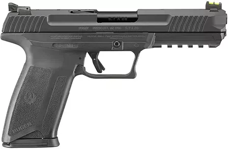 Ruger-57 Pro 5.7x28mm Pistol 4.94" 20+1 Black Nylon Frame Black Oxide Slide/Barrel Picatinny Rail Optic Cut Slide 16403