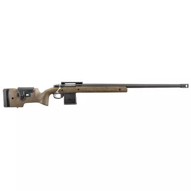 Ruger 57123 Hawkeye Long-Range Target Full Size 308 Win 10+1 26" Matte Black Steel Threaded Barrel, Picatinny Rail Steel Receiver, Black Speckled Brown Adj Comb & LOP Laminate Stock
