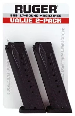Ruger Magazine Sr9 9mm Luger – 17rd Blued Steel 2-pack