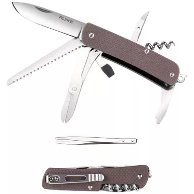 RUIKE M Multifunctional G10 Brown Knife (M42-N)