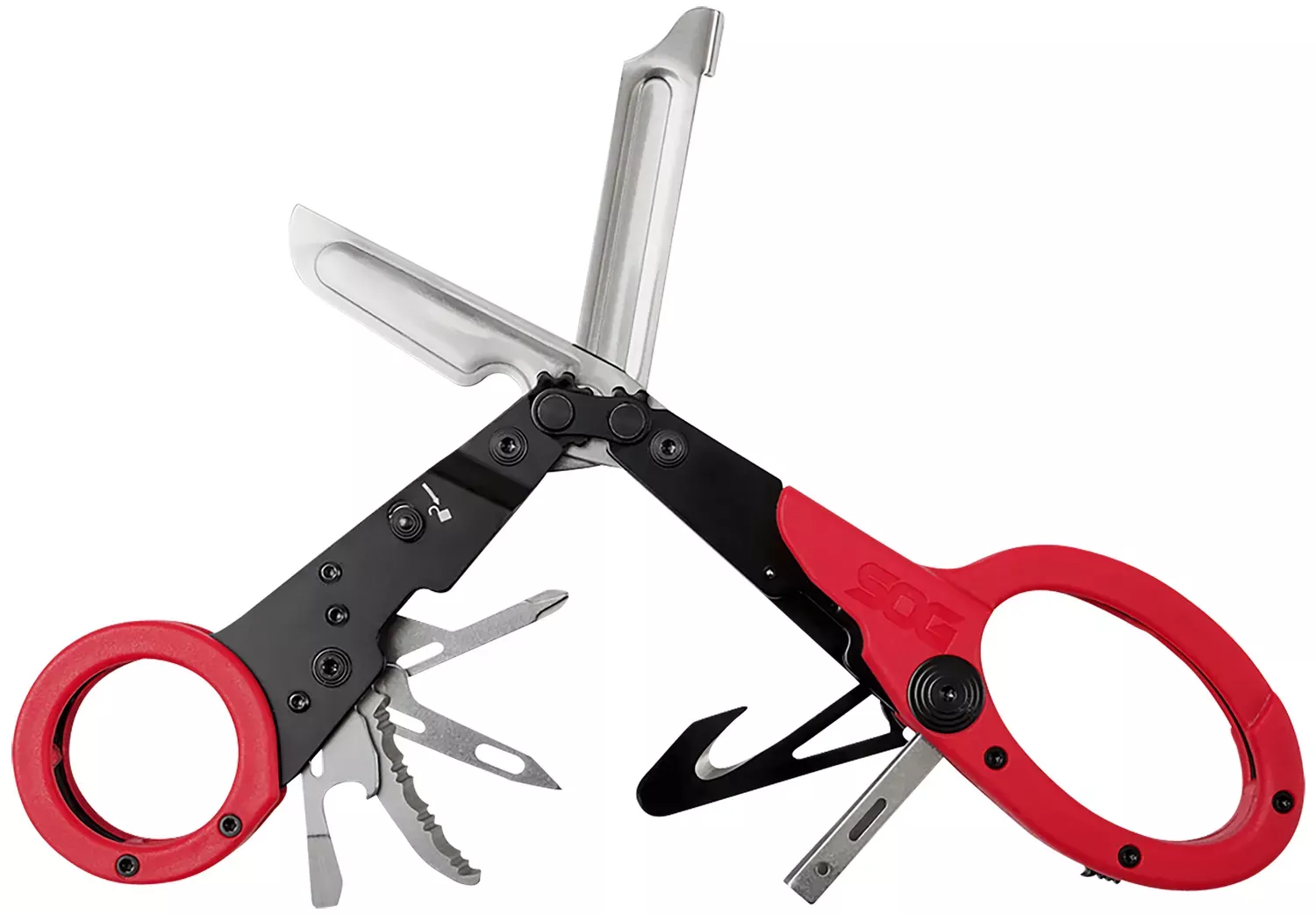 S.O.GParashears3Cr13 Stainless Steel Red GRN/SS
