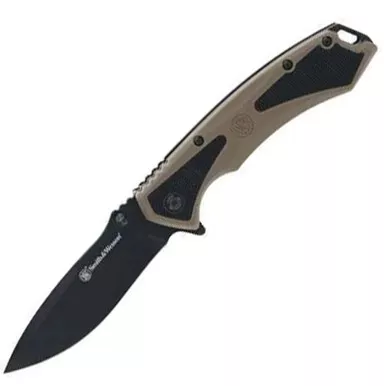 S&W Folding Extreme OPS Sring AST 3.25" Black/Poly Grip
