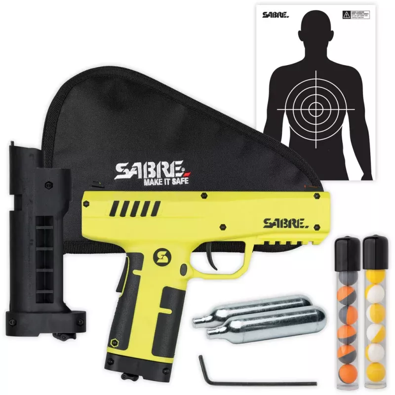 Sabre Compact Launcher Kit – Portable Pepper Spray Self-Defense System with Impact and Cloud Coverage