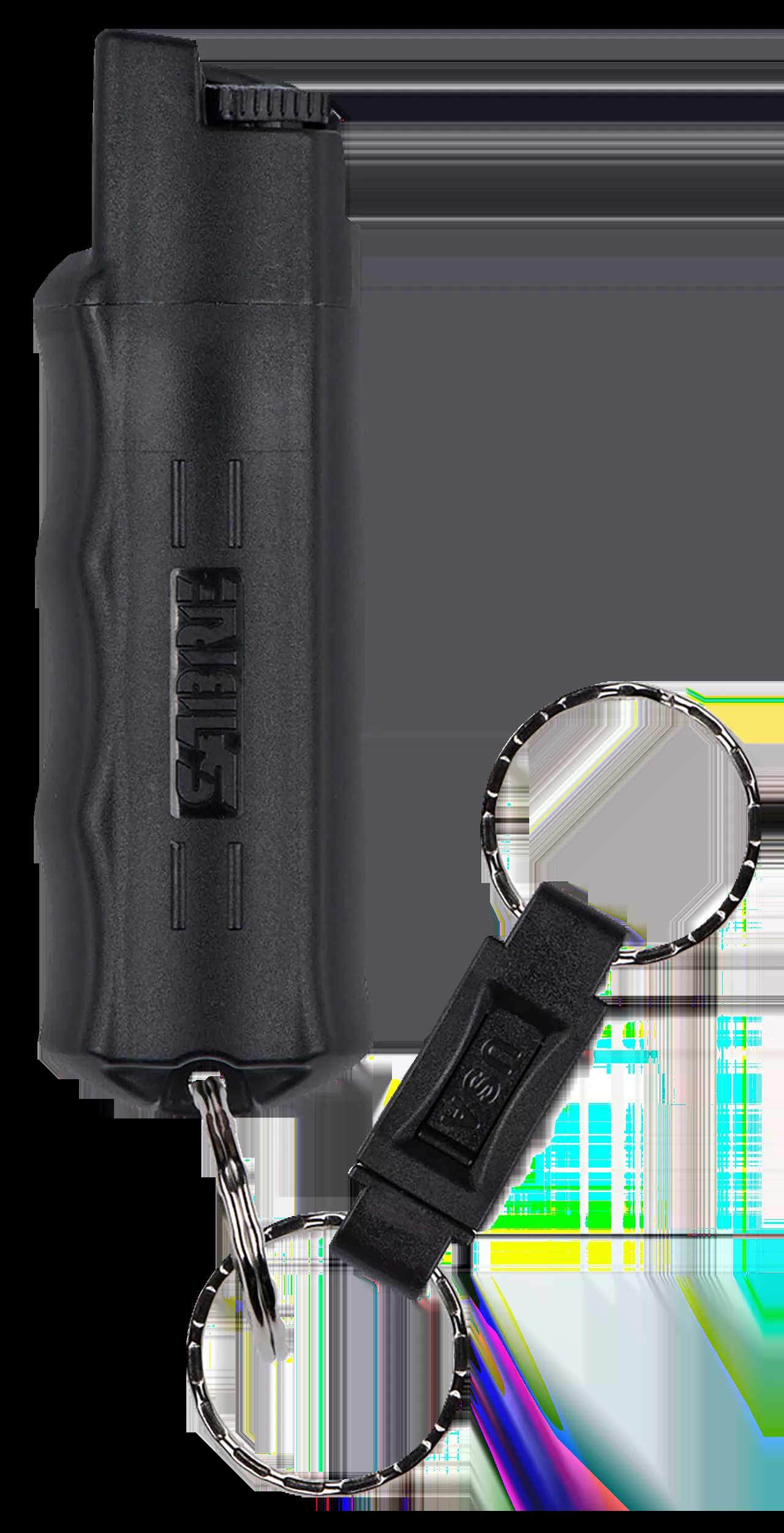 Sabre Pepper Spray Red USA Formula w/ Key Ring Black HC14BKUS02