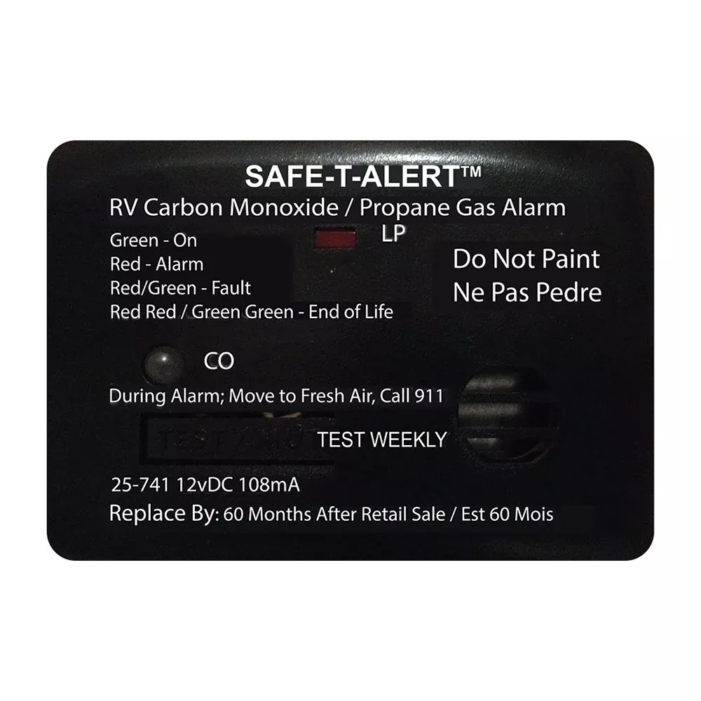 Safe-T-Alert 25 Series Surface Mount Dual Carbon Monoxide/Propane Alarm - 12V Hardwire - White - 25-741-WT