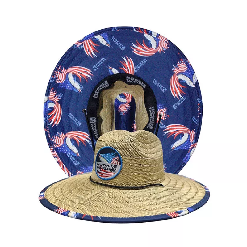 Sails & Stripes Straw Hat|Natural-lifeguard|M/L&L/XL