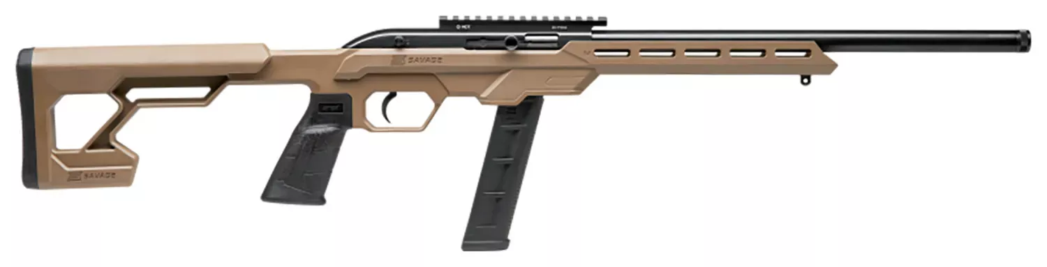 Savage 64 Precision 22 LR Rifle 16.5″ FDE 45125