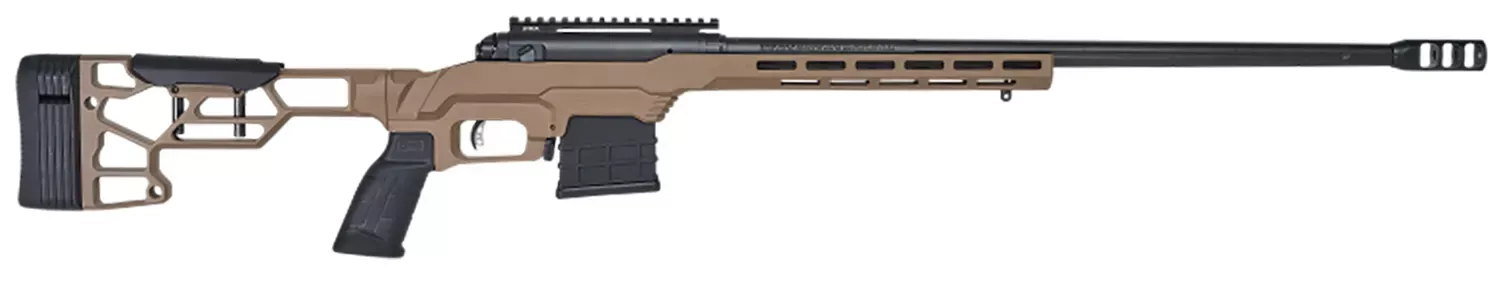 Savage Arms 110 Precision 300 Win Mag 5+1 24″, Matte Black Rec/Barrel, Flat Dark Earth Cerakote MDT LSS XL Chassis LH 57697
