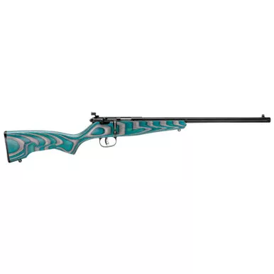 Savage Arms 13802 Rascal Minimalist Youth 22 LR 1rd 16.12" Matte Black Threaded Barrel, Satin Black Carbon Steel Receiver, Gray & Teal Hybrid Boyd's Minimalist Laminate Stock, Right Hand