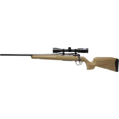 Savage Arms 32201 Axis 2 XP Combo 25-06 Rem 4+1 22" Black Sporter Barrel, Black Drilled & Tapped Steel Receiver, Fixed Flat Dark Earth Synthetic Stock, Left Hand, Boresighted 3-9x40