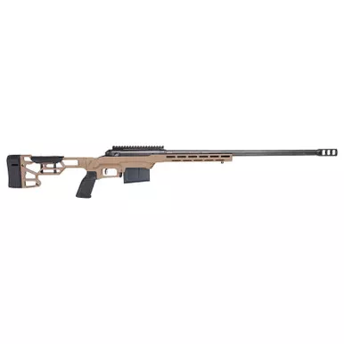Savage Arms 57695 110 Precision 308 Win 10+1 20", Matte Black Rec/Barrel, Flat Dark Earth Cerakote MDT LSS XL Chassis, Polymer Grip, Left Hand