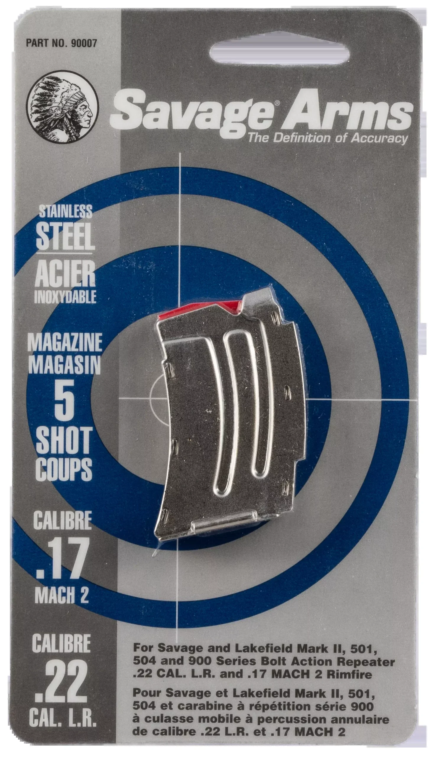 Savage Magazine Mkii Series - .22lr/.17hm2 5rd Stainless