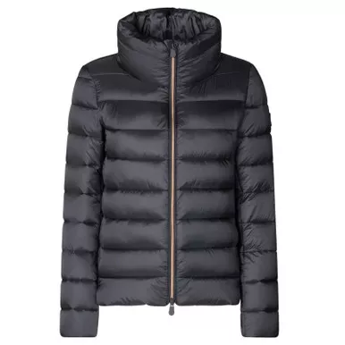 SAVE THE DUCK Women's Elsie Ebony Grey Puffer Jacket (D30520W-IRIS21-S-10023)