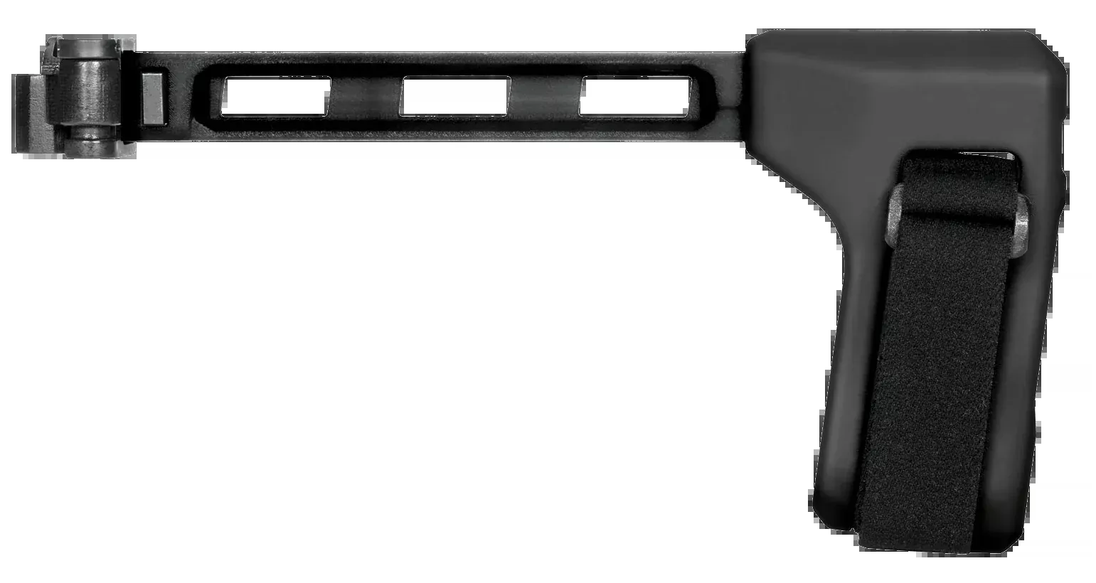 SB Tactical FS1913 Side Folding Black Synthetic with 9.60" OAL & Nylon Strap for AR-Platform with 1913 Picatinny Rail (Tube Not Included); FS1913