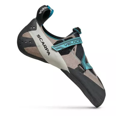 SCARPA Womens Veloce Light Grey/Maldive Climbing Shoes (70065/002-LtgryMal)
