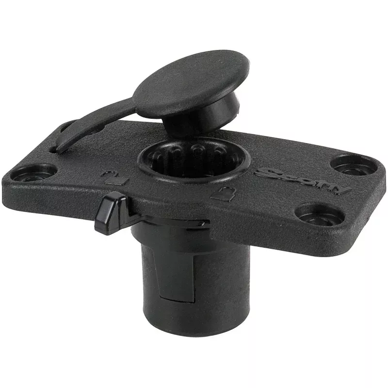 SCOTTY Locking Flush Mount with Rain Cap – Durable Marine Flush Mount Hardware