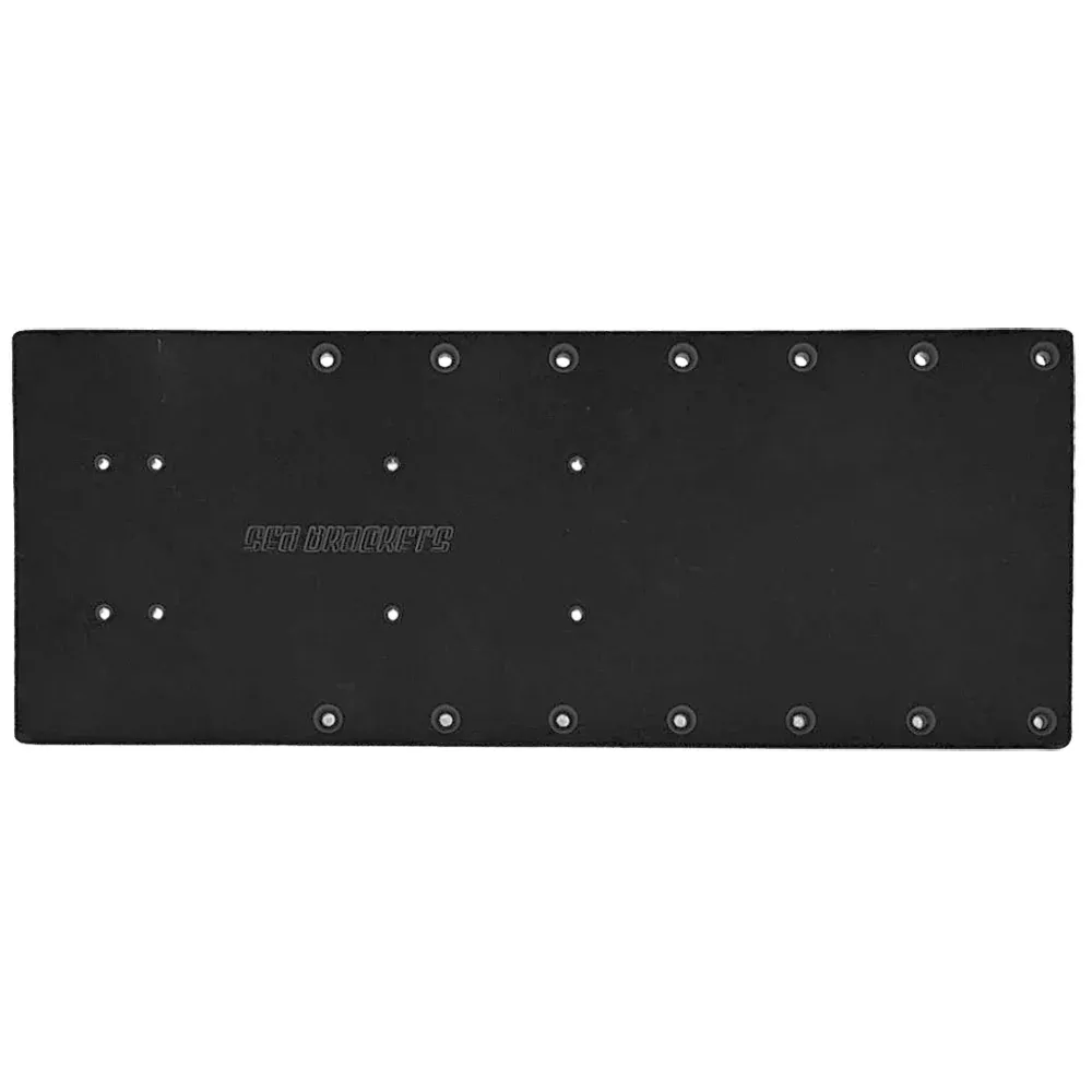 Sea Brackets 20″ Straight Trolling Motor Plate – Black [SEA2325-BLK]