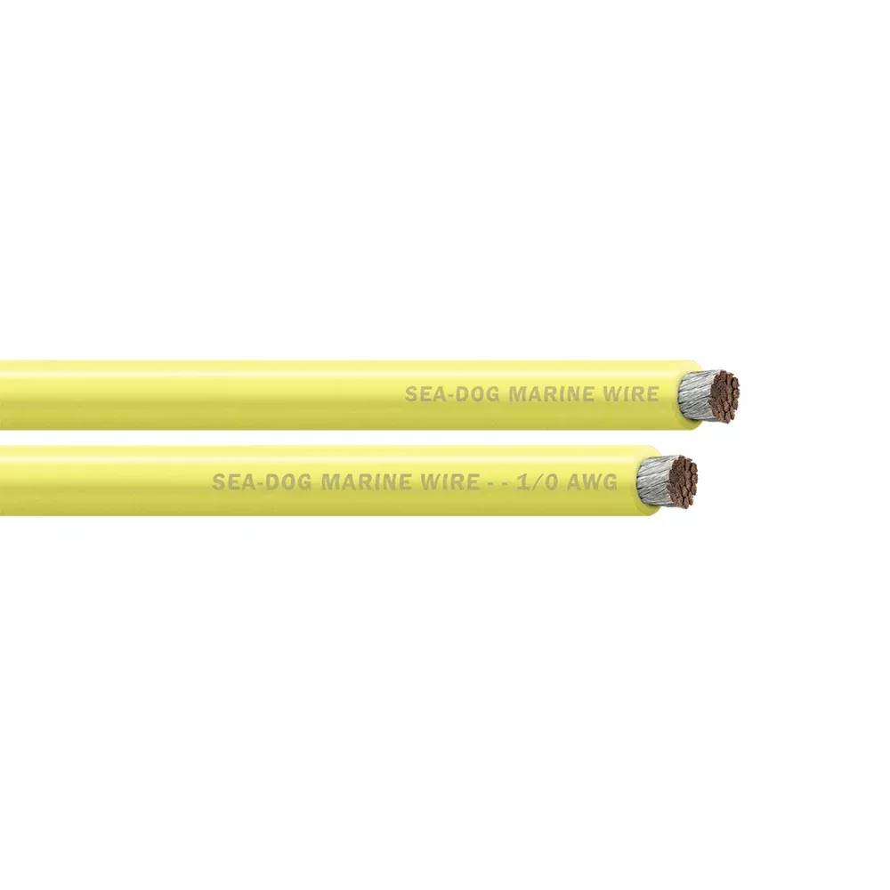 Sea-Dog 1/0 AWG Yellow Battery Cable – 50′ [8011031]
