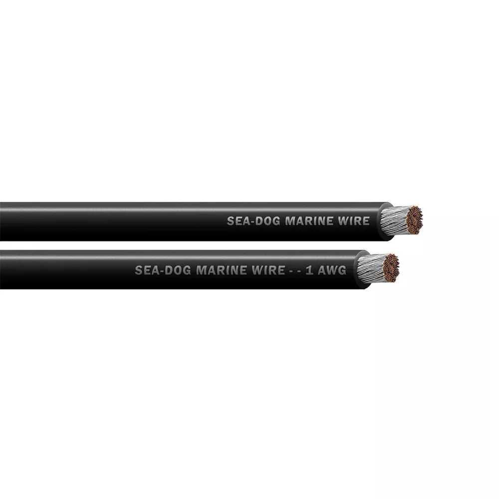 Sea-Dog 1 AWG Black Battery Cable – 100′ [8001012]