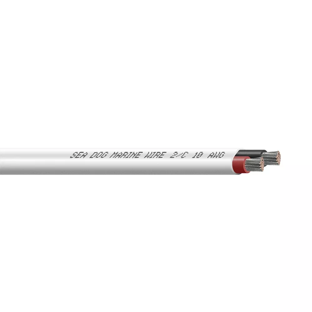 Sea-Dog 10/2 AWG Flat Duplex Wire – Red/Black – 100′ [8010202]