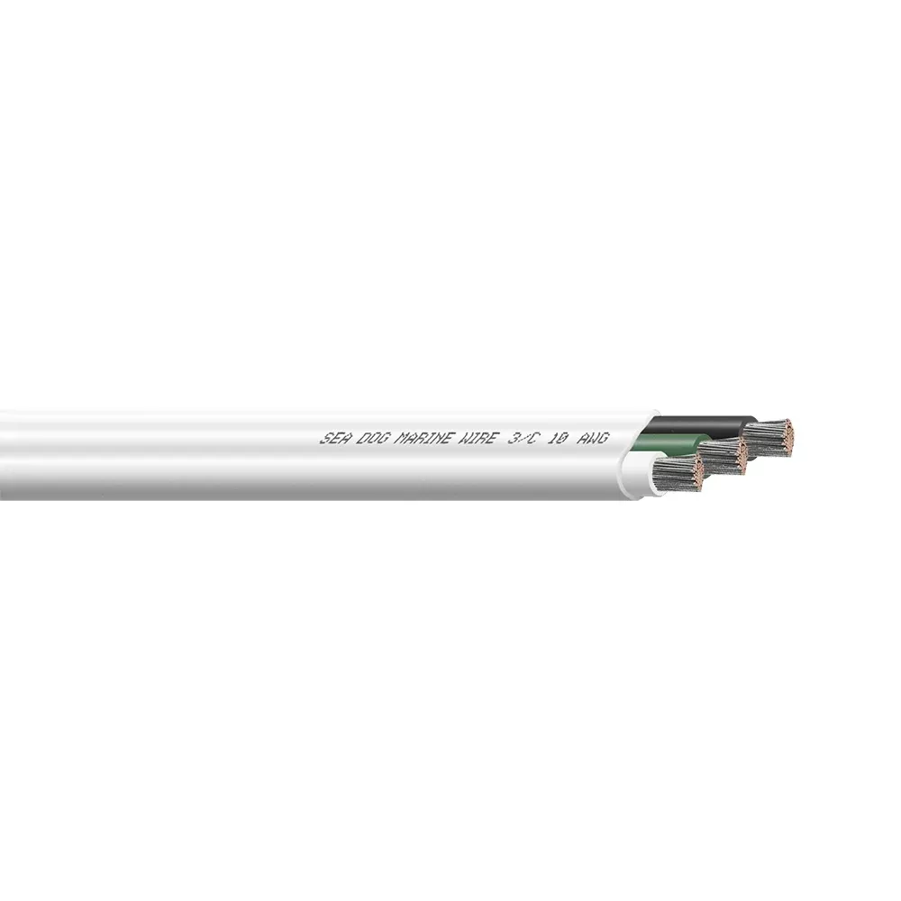 Sea-Dog 10/3 AWG Flat Triplex Wire - White/Green/Black - 100' [8010302]