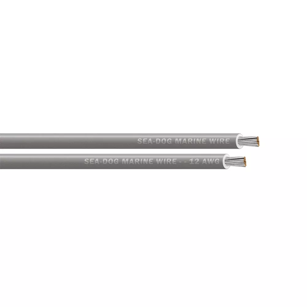 Sea-Dog 12 AWG Grey Primary Wire – 100′ [8012112]