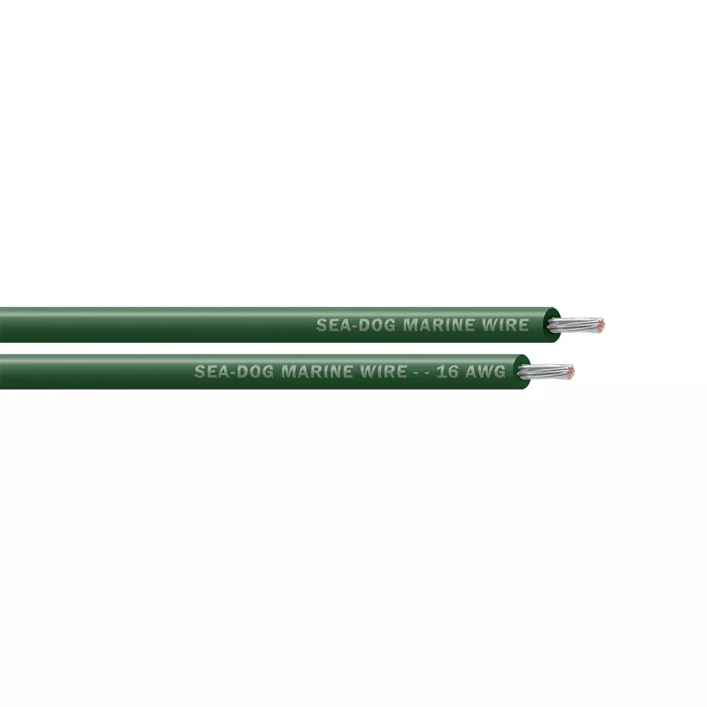 Sea-Dog 16 AWG Green Primary Wire -100′ [8016042]