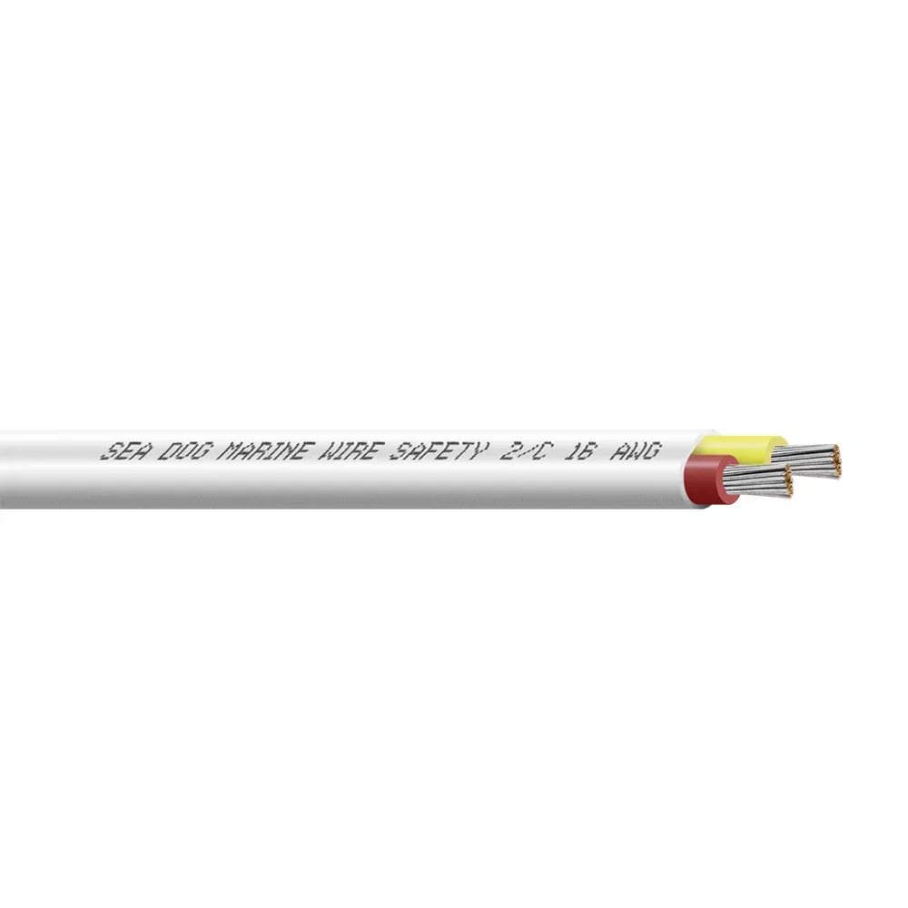Sea-Dog 18/2 AWG Flat Duplex Safety Wire – Red/Yellow – 100′ [8018222]