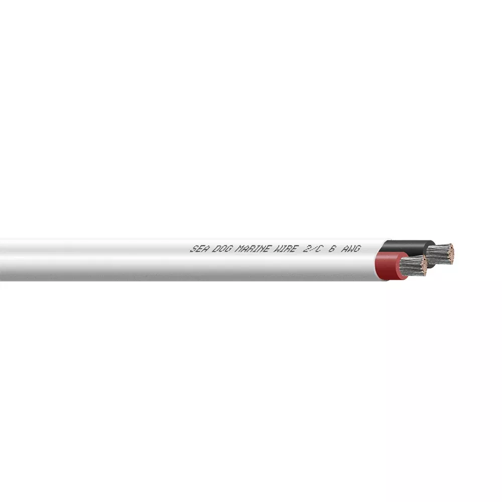 Sea-Dog 6/2 AWG Flat Duplex Wire Red/Black – 100′ [8006202]