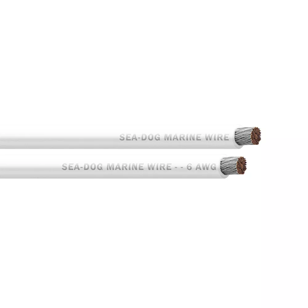 Sea-Dog 6 AWG White Battery Cable – 50′ [8006051]