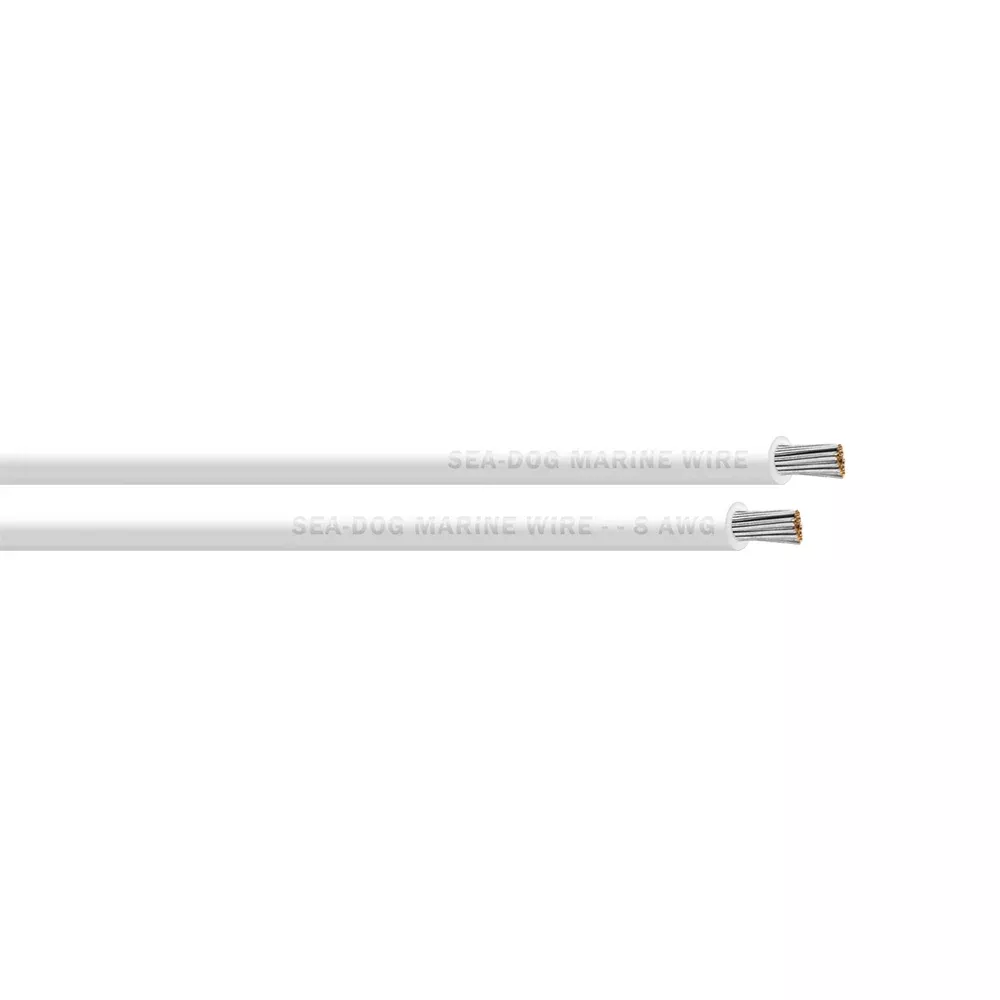 Sea-Dog 8 AWG White Primary Wire – 50′ [8008051]