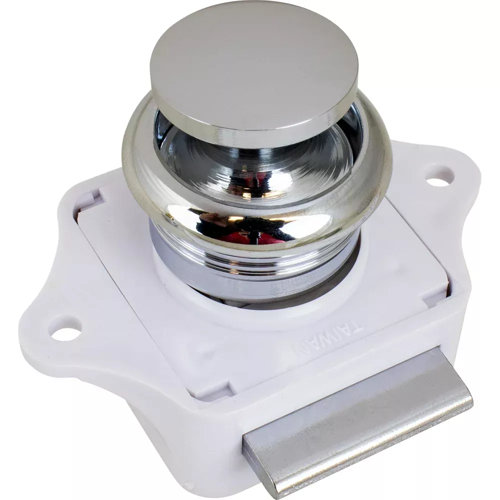Sea-Dog Push Button Rim Latch - Chrome Plated Brass - 224300-1