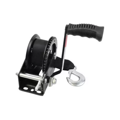 Seasense Trailer Winch, 1200lb, with Strap Black 1200 LB W/ 2"X20