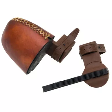 Selway SOR6 Strap-on Rawhide Stick Quiver Recurve/Longbow, 6 Arrow, Brown, Right Hand/Left Hand