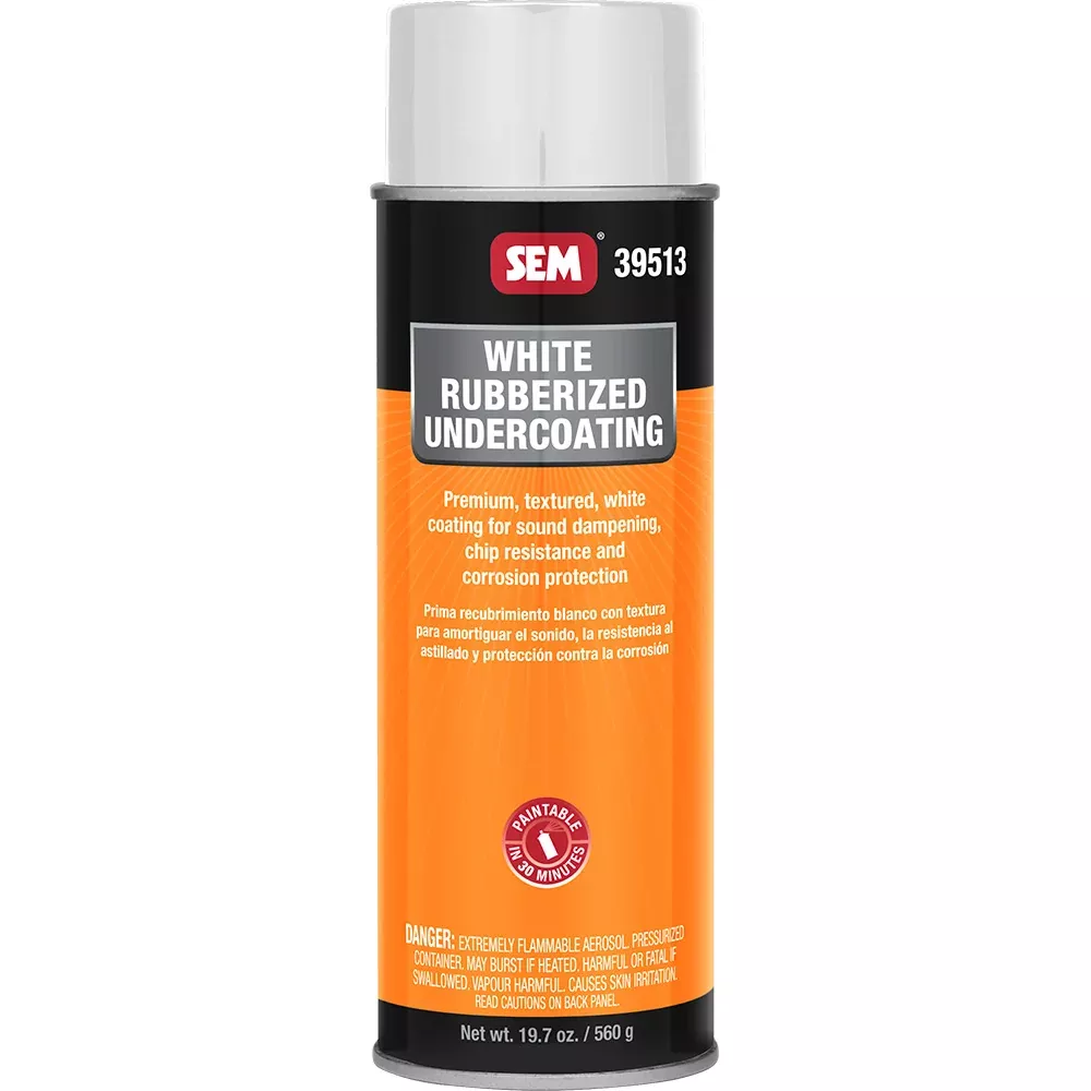 SEM Rubberized Undercoating – 24oz Aerosol Can – White [39513]