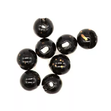 Semperfli Tungsten Slotted Beads 2.3mm (3/32 inch) Mottled Black & Gold
