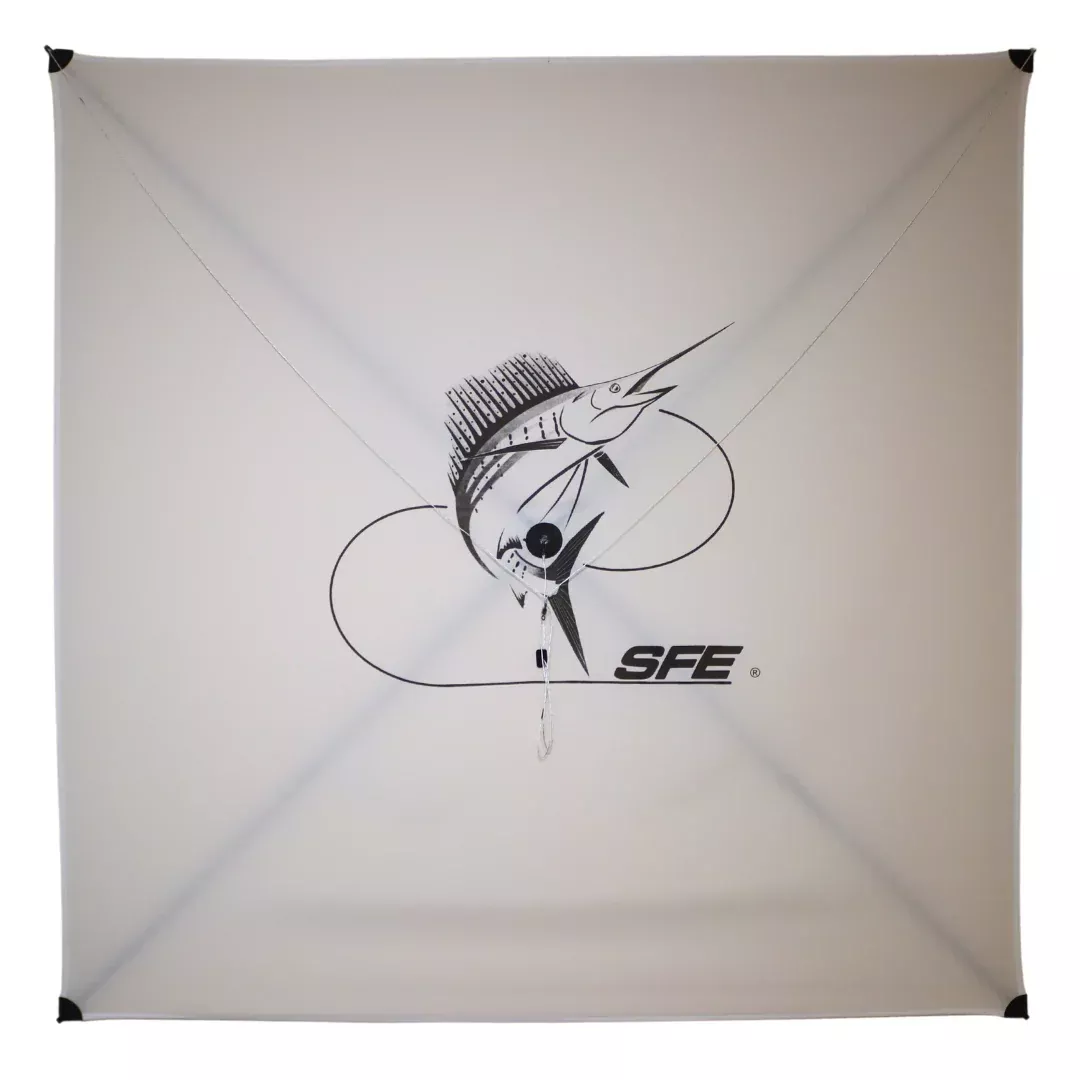 SFE Kites | Ultra Light Kite | Model #1670 | Dimensions 38″x38″ Inches | Wind Range 4–15 MPH | For Offshore Anglers & Kite Fishing Enthusiasts