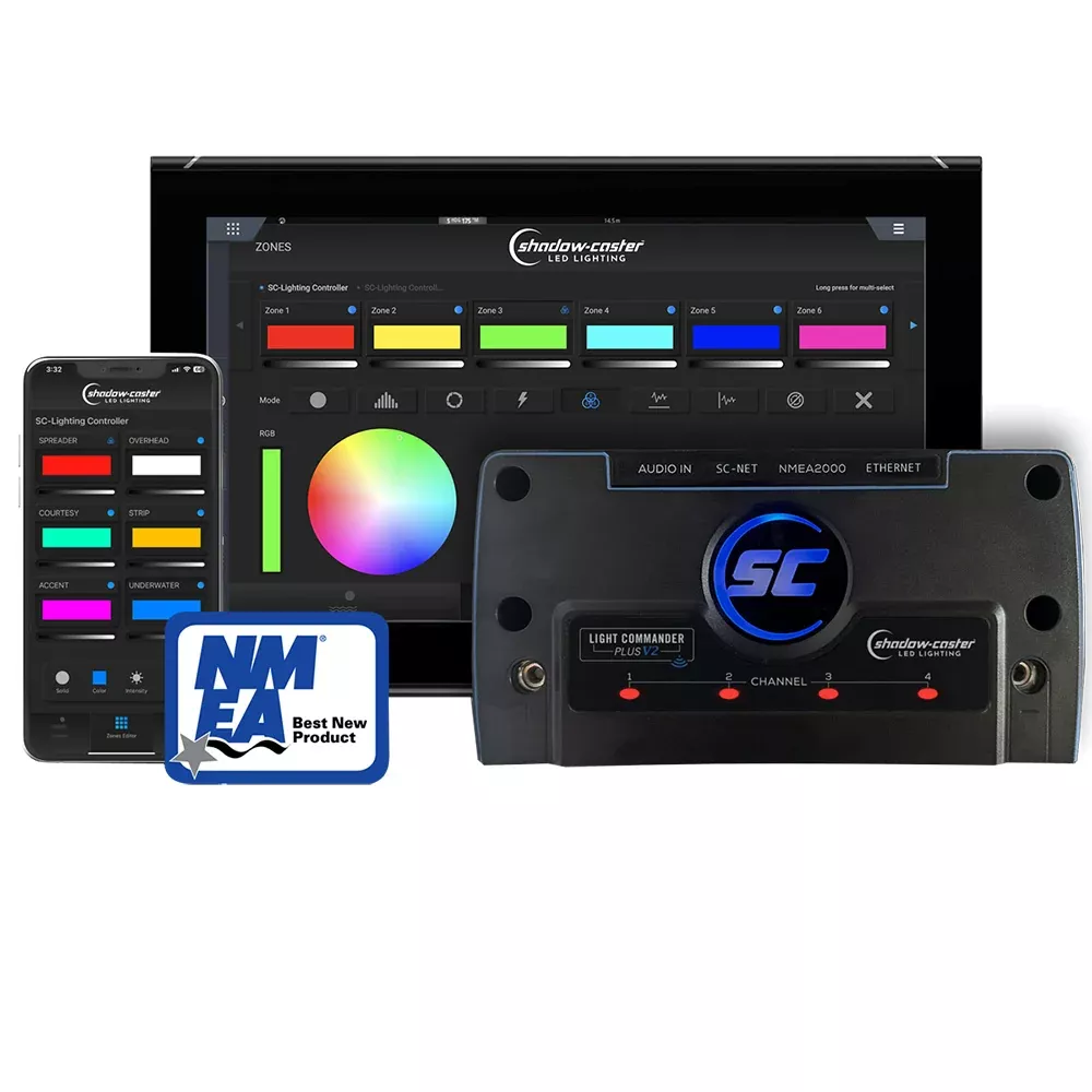 Shadow-Caster Light Commander Version 2 – 6-Zone Lighting Controller w/Bluetooth/Wi-Fi, NMEA 2000HTML Ethernet Connectivity [SCM-LC-N2K-PLUS-V2]