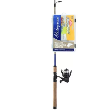 Shakespeare Catch More Fish Walleye Spinning Combo 6'6" 2 Piece