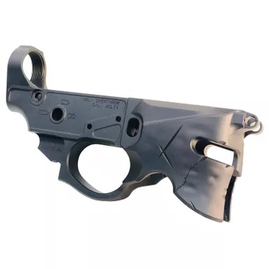 Sharps Bros SBLR07 Overthrow Stripped Lower Multi-Caliber Black Anodized Finish 7075-T6 Aluminum Compatible w/Mil-Spec Ar-15 Internal Parts